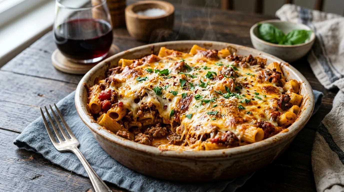 Oven-Baked Italian Meats Pasta
